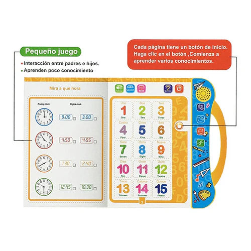 Libro interactivo Ingles y Español con sonido