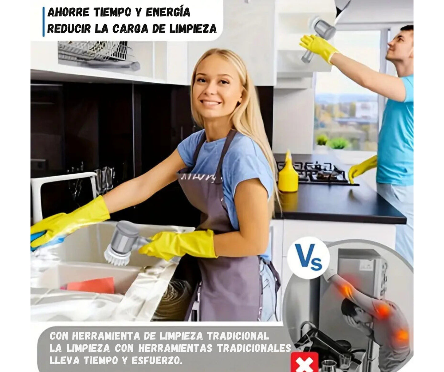 CleanPro 5X, Equipado con 5 Cabezales de Cepillo Reemplazables