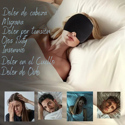 Bolsa de hielo para alivio de dolor de cabeza y migraña