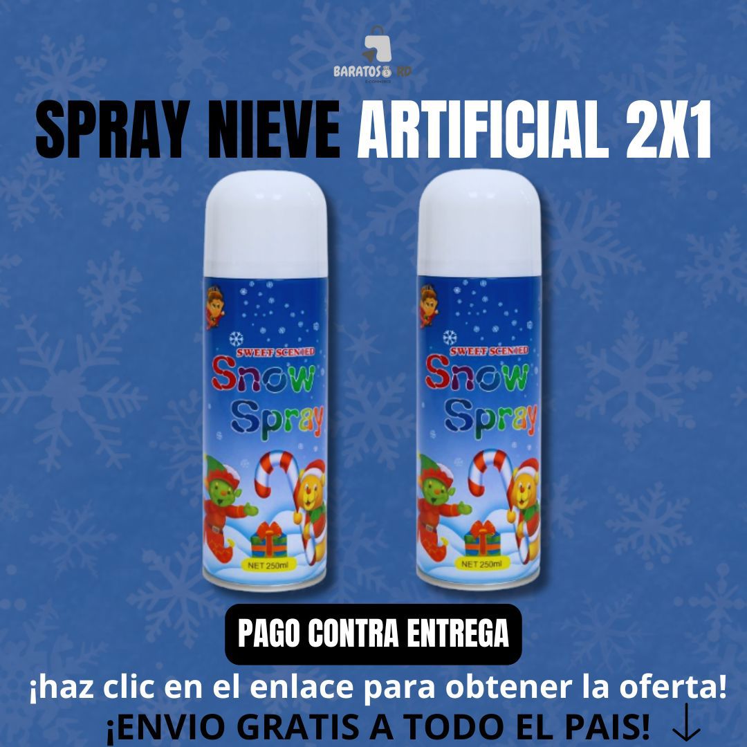2X1 SPRAY DE NIEVE ARTIFICIAL NAVIDEÑO